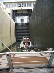 Foto: Gusseiserne Mechanik der Schleuse